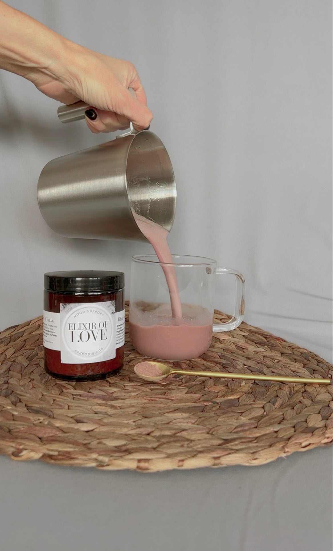 Moon milk vegan herbal latte